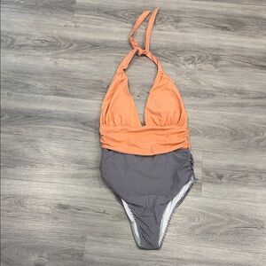 Cupshe Peach Halter One-Piece Swimsuit size XL NWT